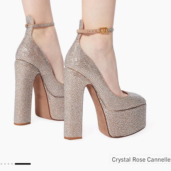 Valentino Garavani tan-go pump with crystals 155mm - Picture 8 of 14